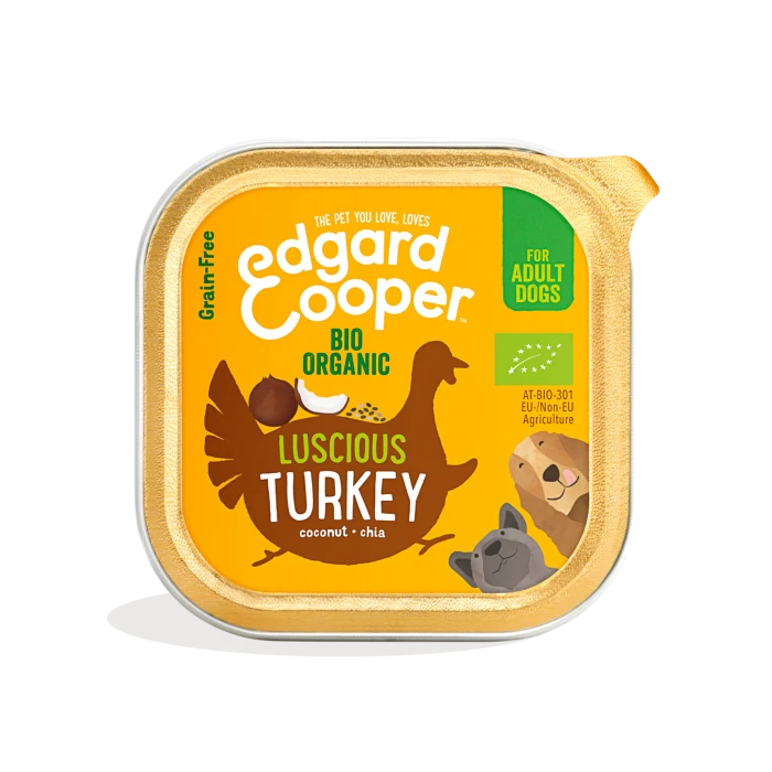 Edgard & Cooper Edgard&Cooper Barquettes BIO Pour Chien à La Dinde - 17x100g