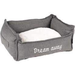 Flamingo Panier Dream Away Rectangulaire Fermeture Eclair Gris 50x40x20cm