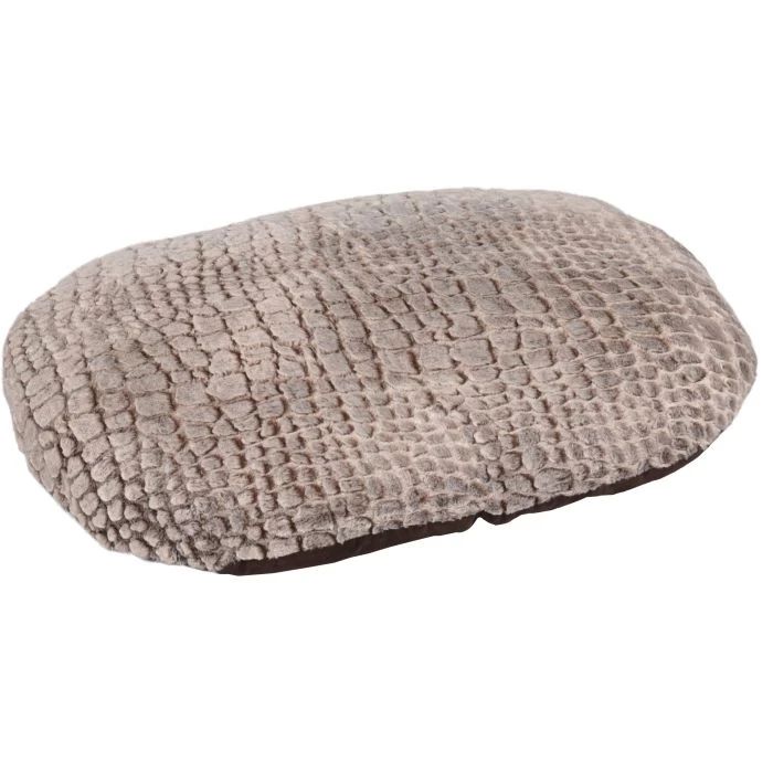 Flamingo Coussin Snoozzy Ovale Fermeture Eclair Brun 90x66x10cm